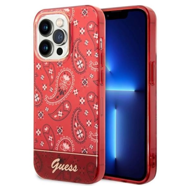 GUESS iPhone 14 Pro Max Skal Bandana Paisley - Röd