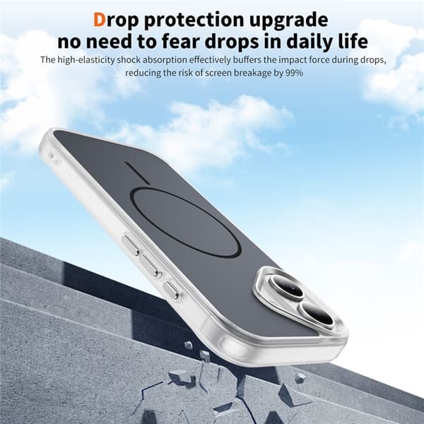 Mobilskal till iPhone 17 MagSafe Skin Touch TPU PC Svart