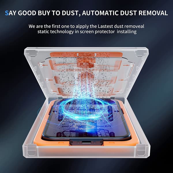 Auto Dust Removal iPhone 14 Plus Karkaistu lasi Näytönsuoja Transparent