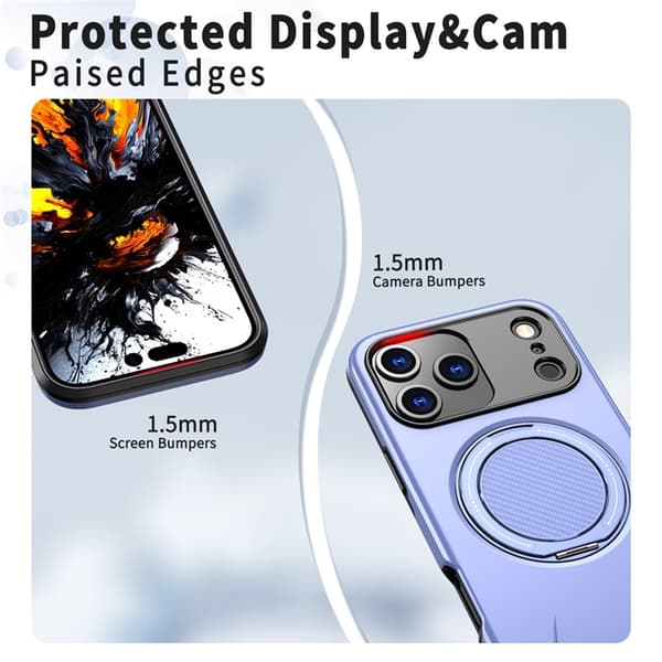 Mobilskal till iPhone 17 Pro Max MagSafe Rotating Kickstand - Lila Lila