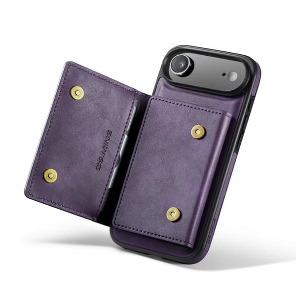 DG.MING M5 Series iPhone Air Plånboksfodral Konstläder Magnetiskt Lila