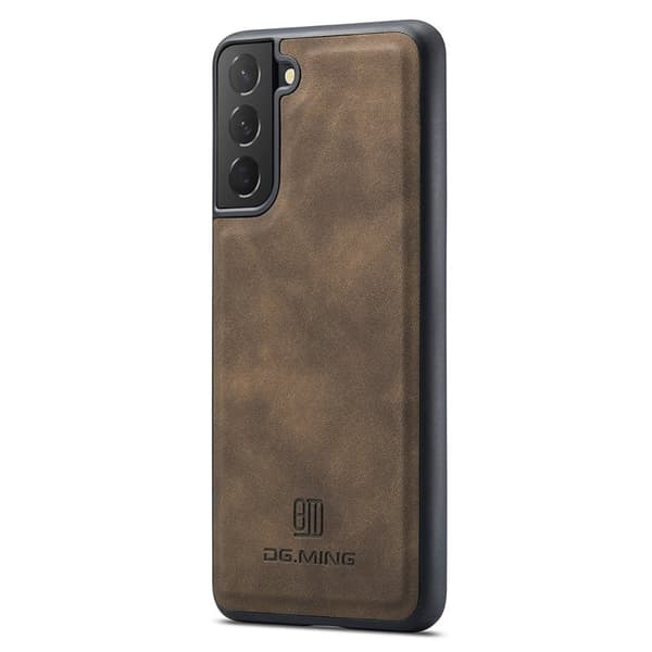 DG.MING Mobilskal till Samsung Galaxy S23 Anti-Drop PC+TPU PU - Brun