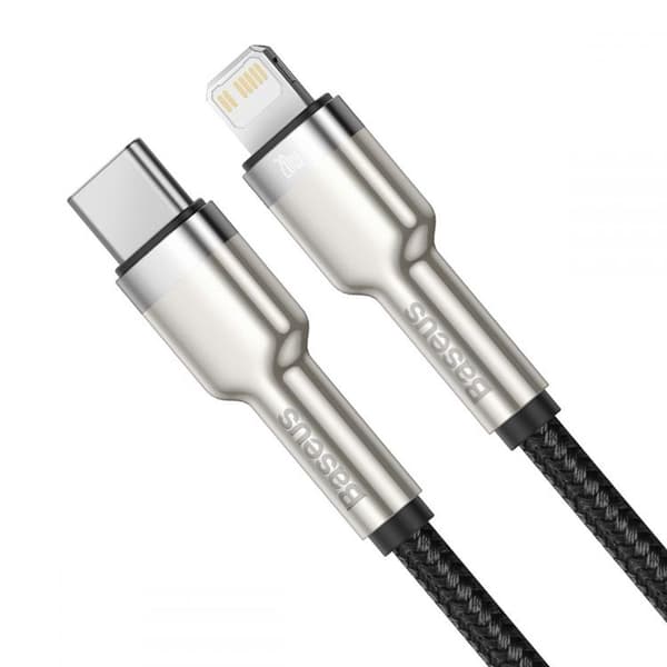 Baseus Cafule Metal USB-A till Lightning kabel Pd20w 1m - Svart Svart