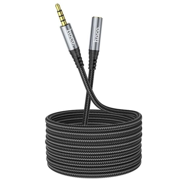 Hoco 3,5 mm Lydkabel Forlængelse Han Til Hun 2m  - Sort Black