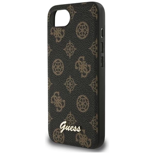 Guess Mobilskal till iPhone 16e MagSafe Peony Script Logo - Svart Svart
