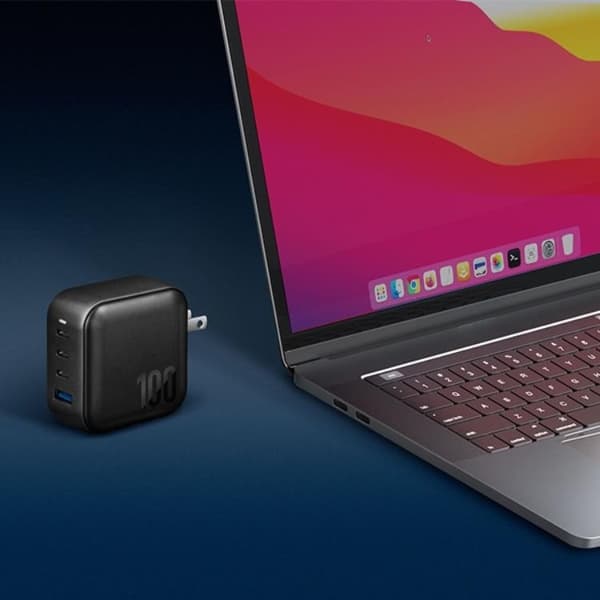 Energea Snabbladdare 100W 3xUSB-C 1xUSB-A PD-PPS-QC Svart