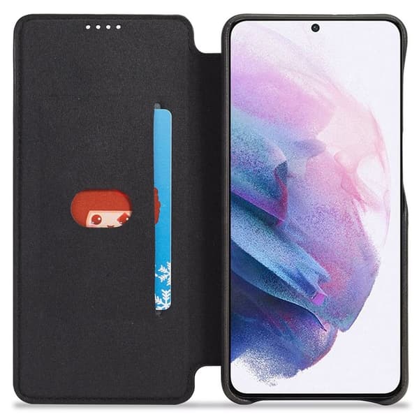 LC.IMEEKE Samsung Galaxy S22+ Plånboksfodral Konstläder - Svart