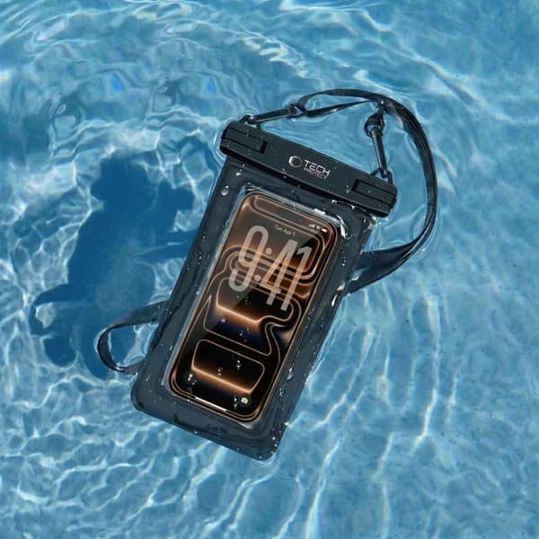 Tech-Protect Universala Vattentät Mobilfodral UWC7 - Svart Svart
