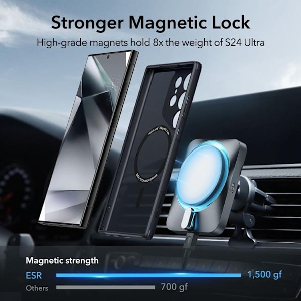 ESR Galaxy S24 Ultra Mobilskal Magsafe CH Halolock - Svart Svart