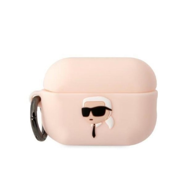 Karl Lagerfeld AirPods Pro 2 -kuori Silicone Karl Head 3D - Pinkki