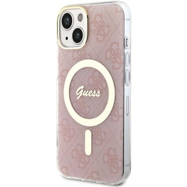 Guess iPhone 15/14/13 Mobilskal Magsafe IML 4G - Pinkki