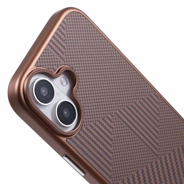X-LEVEL Mobilskal till iPhone 16 Rhombus Splicing Hård PC Guld