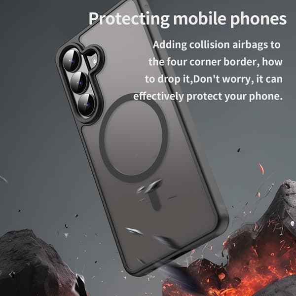 Mobilskal för Samsung Galaxy S26 Plus Magnetiskt PC + TPU - Svart