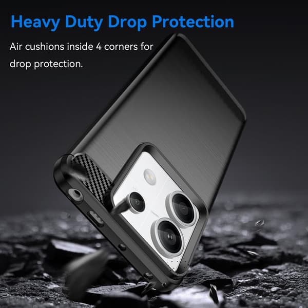 Xiaomi Redmi Note 13 Pro 5G Mobilcover Carbon - Sort Svart