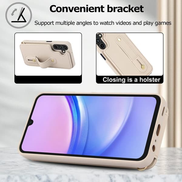 Mobilskal för Samsung Galaxy S26 Kickstand Kortfack TPU - Beige