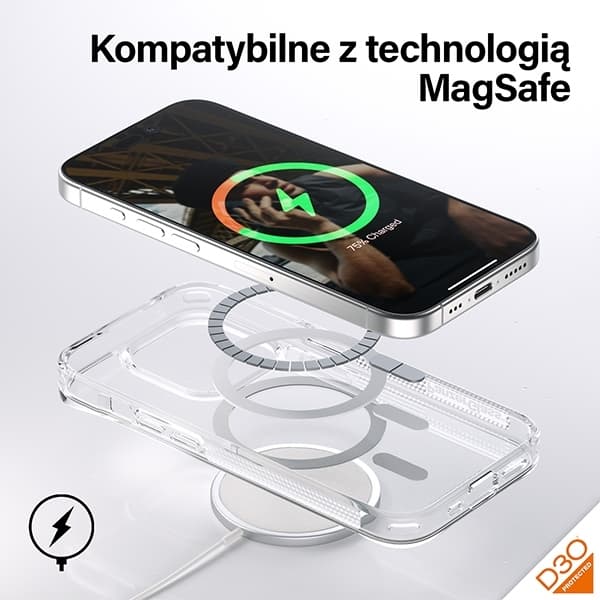 PanzerGlass Mobilskal till iPhone 15 Pro MagSafe D3O Military - Transparent
