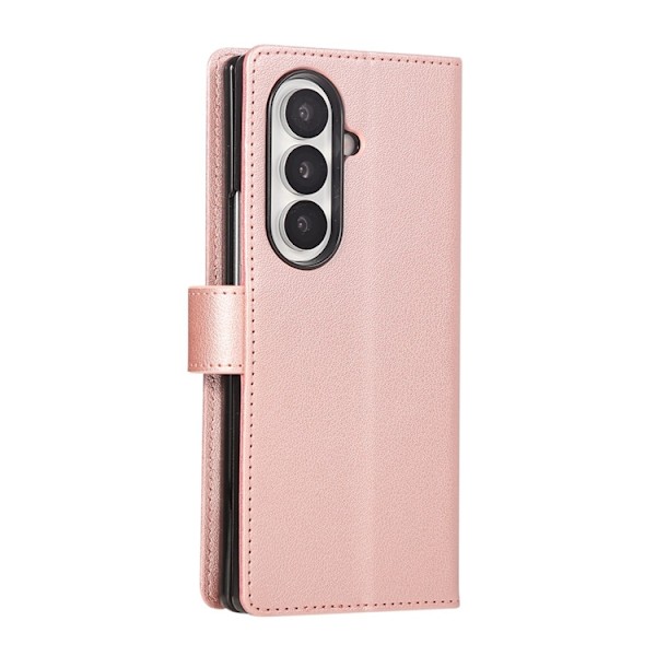 Galaxy Z Fold 7 Plånboksfodral Med Handledsrem - Roséguld Roséguld