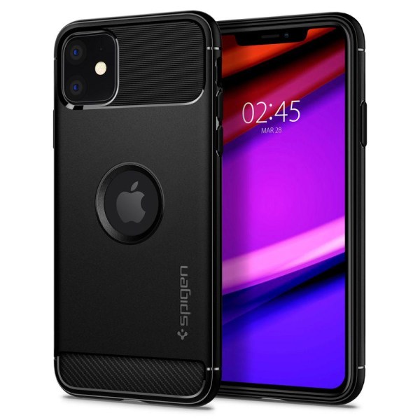 Spigen Rugged Armor iPhone 11 Mattsvart Svart