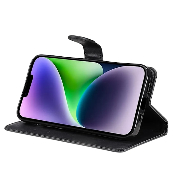 KT iPhone 15 Plus Plånboksfodral - Svart Svart