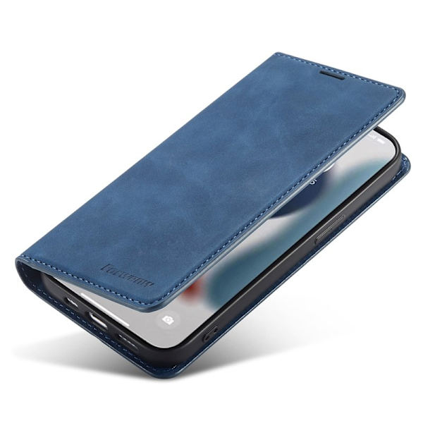 FORWENW iPhone 14 Pro Max Plånboksfodral Konstläder - Blå