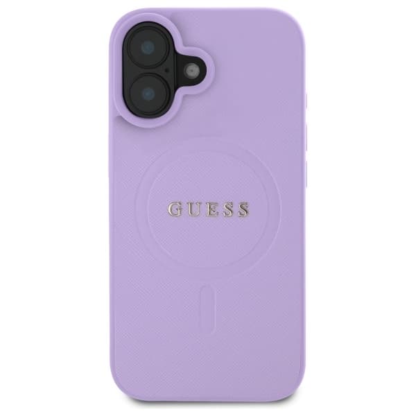 Guess telefontaske til iPhone 16 6.1 MagSafe MagSafe Saffiano - Lilla