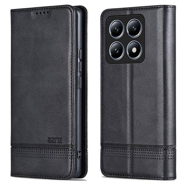 AZNS Xiaomi 14T Plånboksfodral Konstläder - Svart