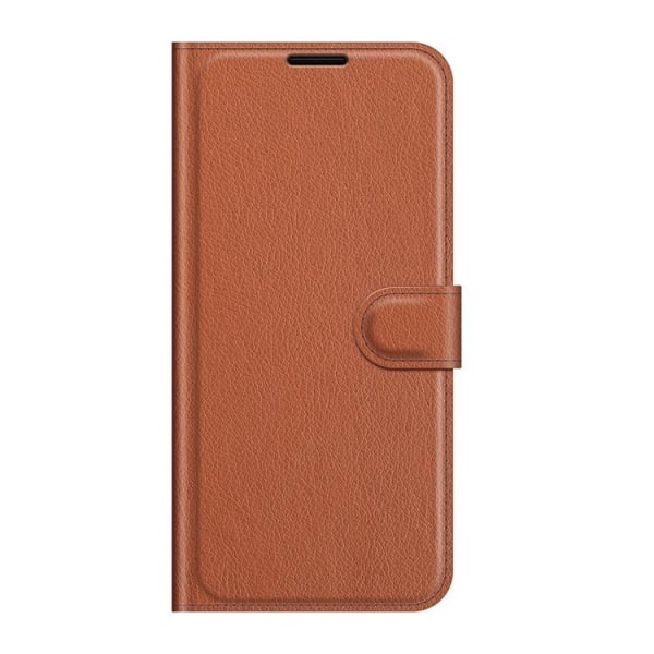 Litchi Magnetisk Etui Galaxy S22 Plus 5G - Brun Brown