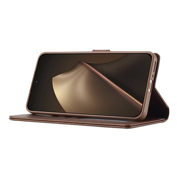 LC.IMEEKE Xiaomi 15T Plånboksfodral Konstläder Ställ - Brun