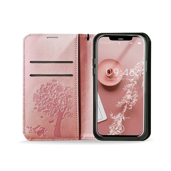 Forcell MEZZO Plånboksfodral till Samsung Galaxy A32 4G - Träd Roséguld