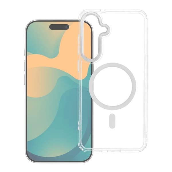 Mobilskal För Galaxy S25 FE MagSafe Frame Clear Hybrid - Clear Transparent