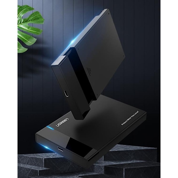 Ugreen Hard Disk Box Med Kabel - Svart