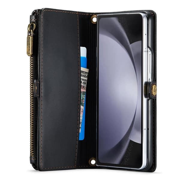 CASEME Plånboksfodral Konstläder för Samsung Galaxy Z Fold5 - Svart
