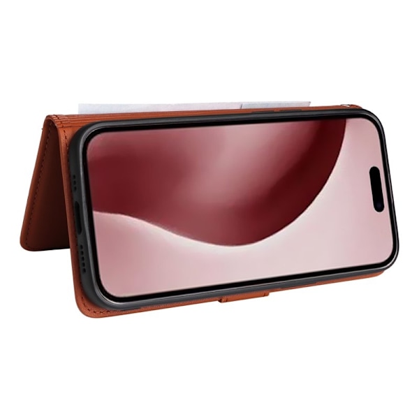 BETOPNICE iPhone 16 Pro Plånboksfodral - Avtagbart Konstläder - Brun