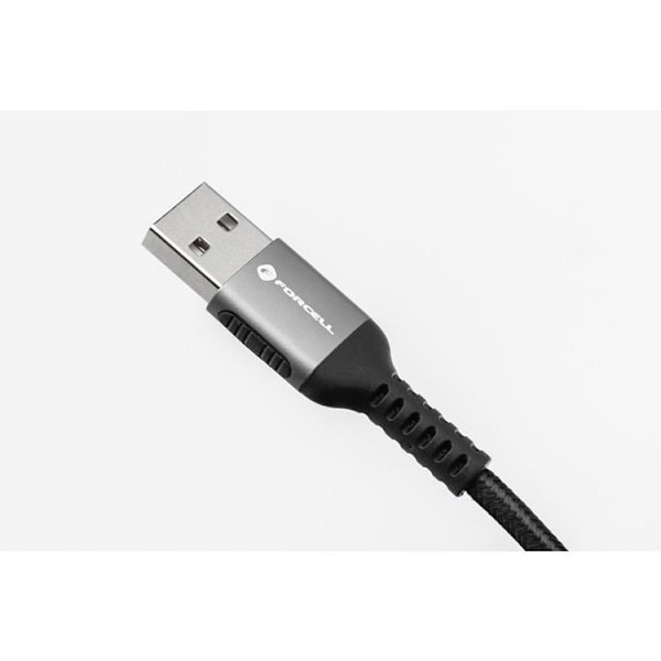 Forcell USB-A til USB-C Kabel 66W 3m QC3.0 3A Cafule - Sort Black