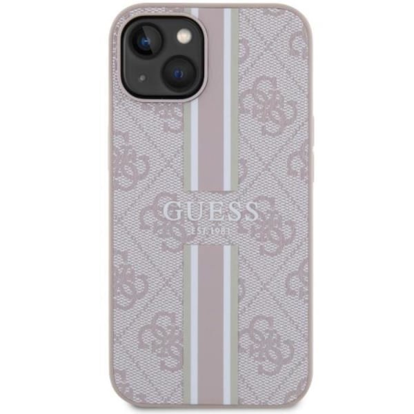 Guess iPhone 14 Plus Mobilcover MagSafe 4G Printed Stripes Pink