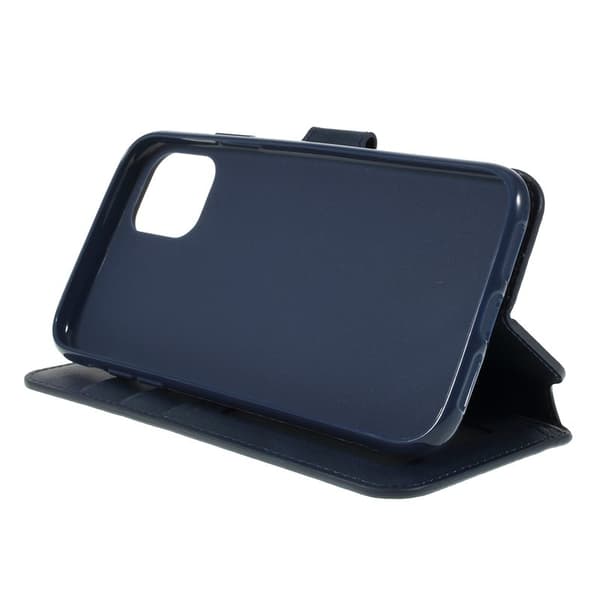 AZNS Leather Stand Plånboksfodral iPhone 11 6.1 tum - Konstläder - Blå