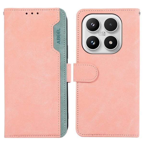 ABEEL Xiaomi 17 Plånboksfodral Splicing Konstläder RFID-Skydd - Rosa