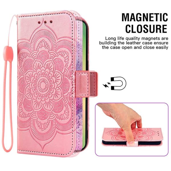Plånboksfodral för Samsung Galaxy S26 TPU + Konstläder - Roséguld