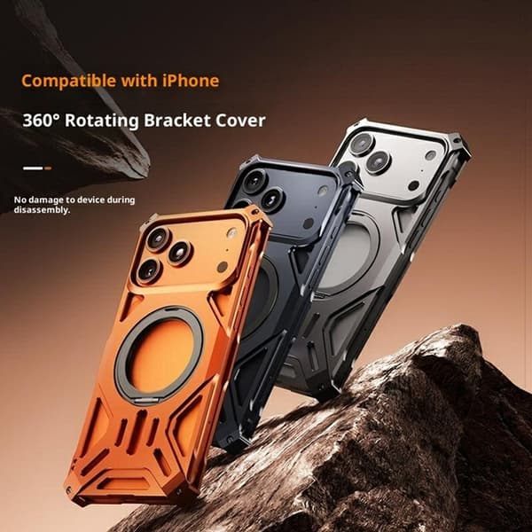 Mobilskal till iPhone 17 Pro Max Bumper Frameless Aluminum - Orange Orange