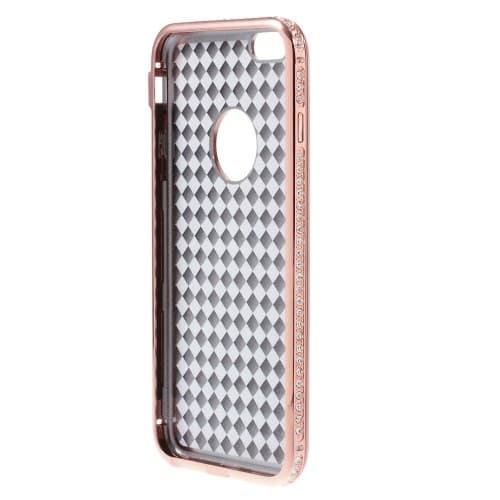 Rhinestone-puskuri ja kuori Apple iPhone 6(S) Plus - Rose Gold Roséguld