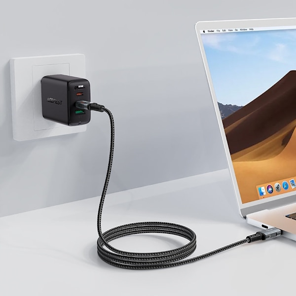 Acefast USB-C till USB-C kabel 100W 2m - Svart Svart