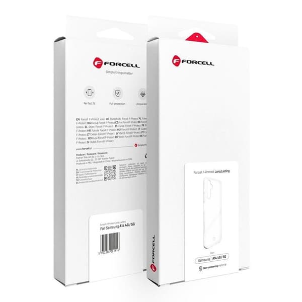 FORCELL F-PROTECT Long Lasting thin case for SAMSUNG A14 4G / A14 5G transparent Transparent