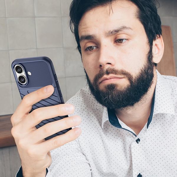 Mobilskal till iPhone 16 Silikon Thunder - Blå Blå