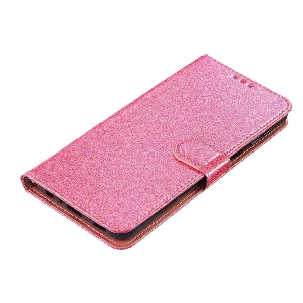 Samsung Galaxy S26 Edge Plånboksfodral Glitter Anti-Scratch Konstläder - Rosa