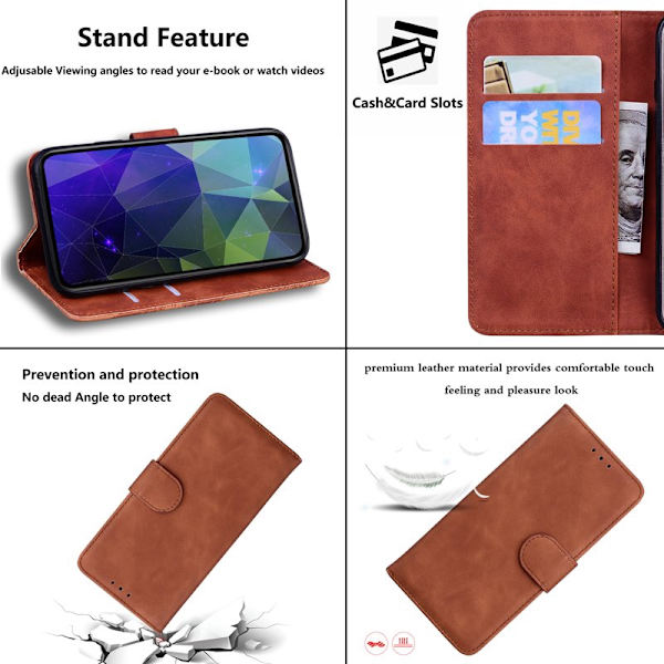 Plånboksfodral för Samsung Galaxy S26 Plus Konstläder - Brun
