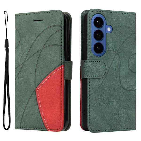 Plånboksfodral för Samsung Galaxy S26 Plus Konstläder Ställ - Grön
