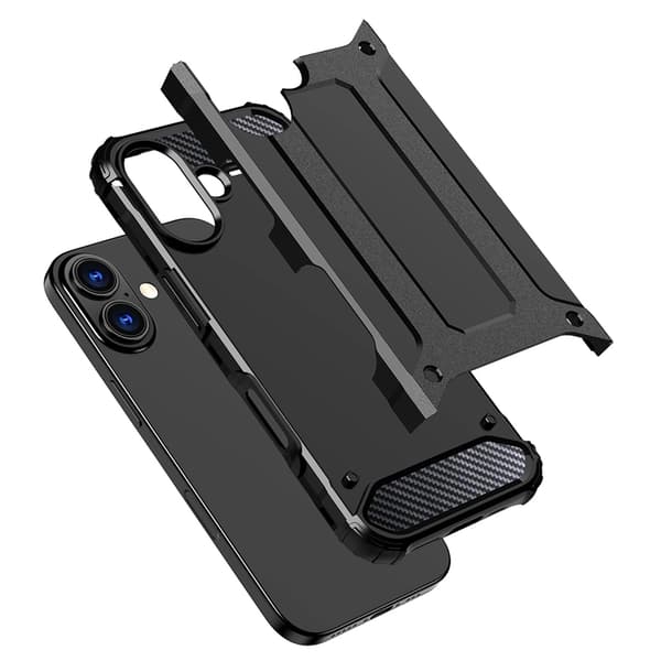 iPhone 17 Hybrid Armor Telefontaske - Sort Svart