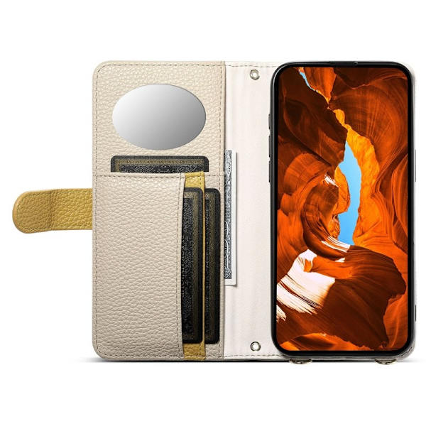 ESEBLE E11 för iPhone 17 Pro Plånboksfodral Konstläder - Khaki