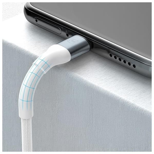 3MK USB-C til USB-C 60W Kabel 20V/3A 1m N-SERIE Hyper - Hvid Vit