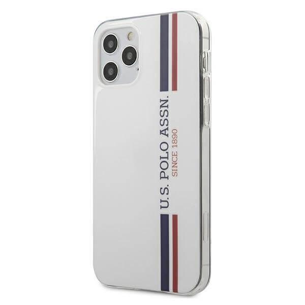 MEILLE. Polo Assn. Tricolor Collection iPhone 12 & 12 Pro -kuori, valkoinen White